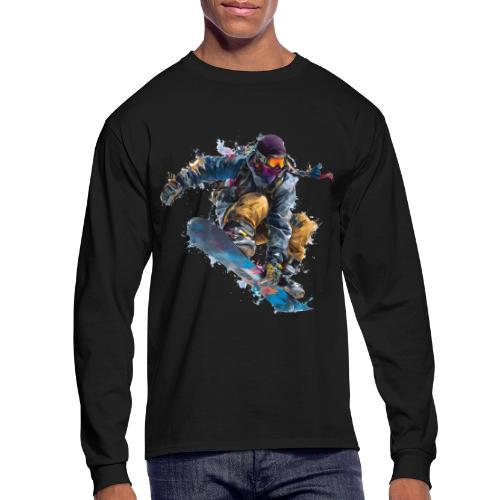 Snowboarding: Splash of Speed - Men's Long Sleeve T-Shirt
