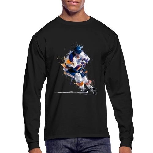 Hockey: Icy Streaks - Men's Long Sleeve T-Shirt