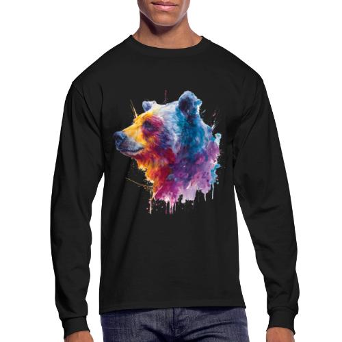 Watercolor Bear Portrait - Men's Long Sleeve T-Shirt