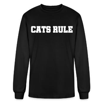 Cats Rule Tee - Men's Long Sleeve T-Shirt - black - Front