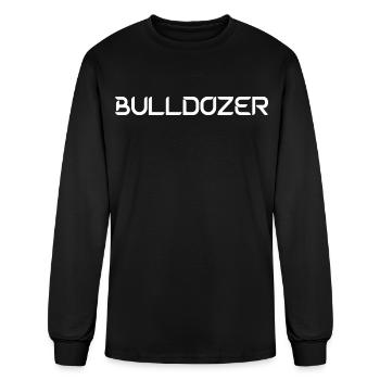 Bulldozer text simple - Men's Long Sleeve T-Shirt - black - Front