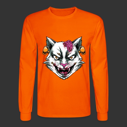 Horror Mashups: Zombie Stein Cat T-Shirt - Men's Long Sleeve T-Shirt