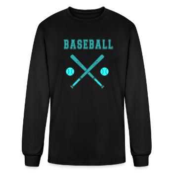 Baseball bat with balls Bat - Men's Long Sleeve T-Shirt - black - Front