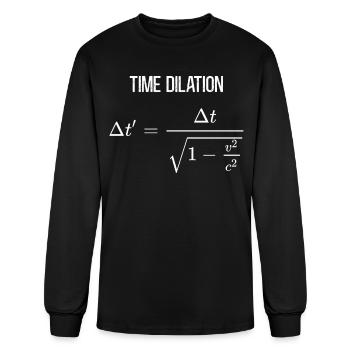 Time Dilation of Special Relativity Physicist - Men's Long Sleeve T-Shirt - black - Front