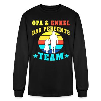 Grandson Grandpa Grandchild Vintage grandparents - Men's Long Sleeve T-Shirt - black - Front