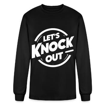 Let's knock out - Men's Long Sleeve T-Shirt - black - Front