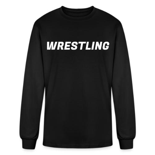 WRESTLING - Heavy Type / White - Men's Long Sleeve T-Shirt