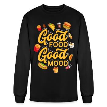 Good Food Good Mood - Men's Long Sleeve T-Shirt - black - Front