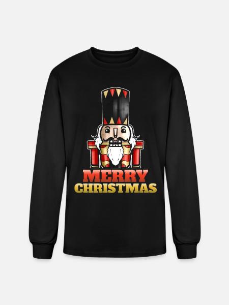Nutcracker Merry Christmas - Men's Long Sleeve T-Shirt - black