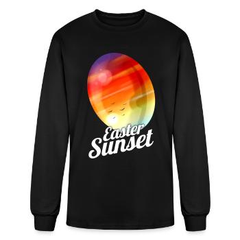 Easter Sunset Painted Easter Egg For Egg Hunt On - Men's Long Sleeve T-Shirt - black - Front