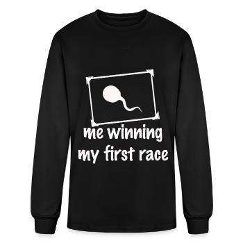 Me winning my first race - Men's Long Sleeve T-Shirt - black - Front