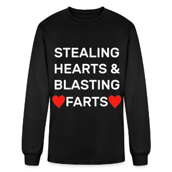 Stealing Hearts And Blasting Farts - Men's Long Sleeve T-Shirt - black - Front