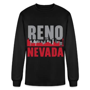 Reno Nevada USA State America Travel Nevadan - Men's Long Sleeve T-Shirt - black - Front