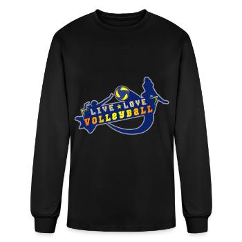 volleyball, volleyball team, university - Men's Long Sleeve T-Shirt - black - Front