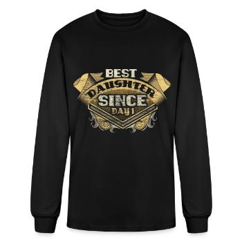 Best Daughter Daughters Birthday Gift - Men's Long Sleeve T-Shirt - black - Front