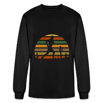Running hobby run - Men's Long Sleeve T-Shirt - black - Front
