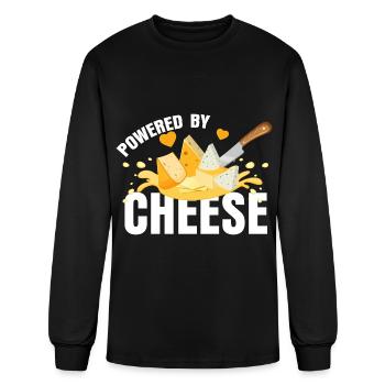 Cheese powerd by Cheese - Men's Long Sleeve T-Shirt - black - Front