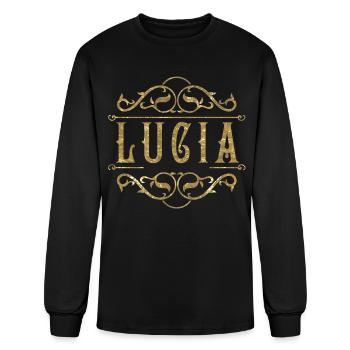 Lucia gold - Men's Long Sleeve T-Shirt - black - Front