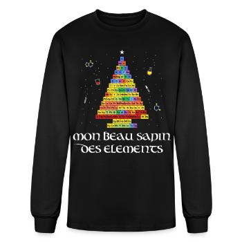 MON BEAU SAPIN DES ELEMENTS - Men's Long Sleeve T-Shirt - black - Front