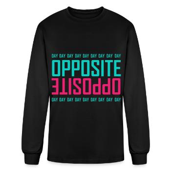 Opposite Day - Men's Long Sleeve T-Shirt - black - Front