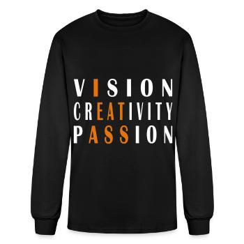 vision creativity passion - Men's Long Sleeve T-Shirt - black - Front