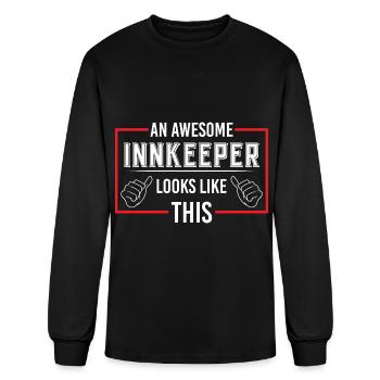Innkeeper Alcohol Service - Men's Long Sleeve T-Shirt - black - Front