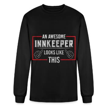 Inn Gastronomy Alcohol Smoking - Men's Long Sleeve T-Shirt - black - Front