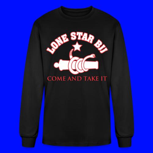 LONE STAR BRAZILIAN JIU-JITSU - Red and white - Men's Long Sleeve T-Shirt