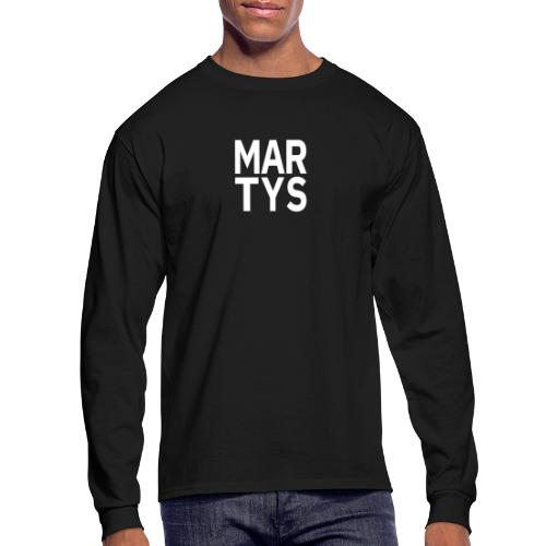 martys white block front only - Men's Long Sleeve T-Shirt