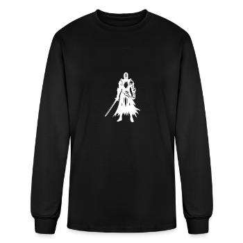 Knight With Sword - Men's Long Sleeve T-Shirt - black - Front