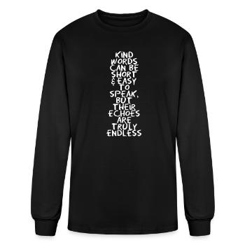 Kind words (dark) - Men's Long Sleeve T-Shirt - black - Front
