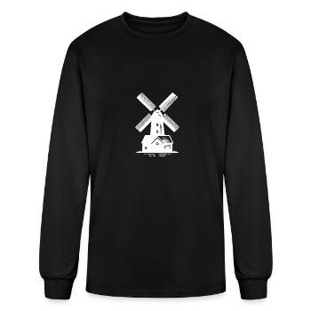 Classic Windmill For Grain And Flour - Men's Long Sleeve T-Shirt - black - Front