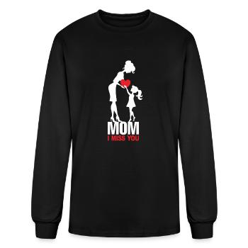 MOM I LOVE U - Men's Long Sleeve T-Shirt - black - Front
