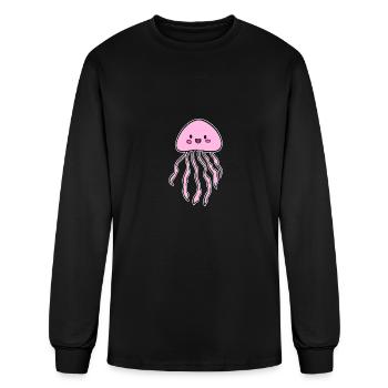 Cute Jellyfish Aquaculturist Gift - Men's Long Sleeve T-Shirt - black - Front