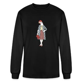 hen - Men's Long Sleeve T-Shirt - black - Front