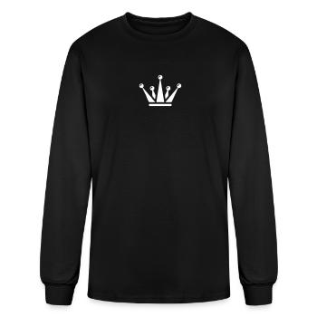 Couronne - T-shirt à manches longues Homme - noir - Devant