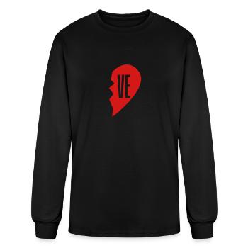 ve - love right side - Men's Long Sleeve T-Shirt - black - Front