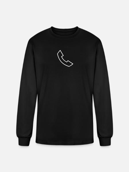Basic Phone Icon - Men's Long Sleeve T-Shirt - black