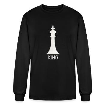 Chess Piece King - Men's Long Sleeve T-Shirt - black - Front