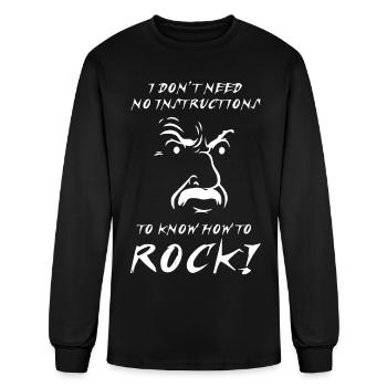 Aqua Teen Carl Face No Instructions To Rock - Men's Long Sleeve T-Shirt - black - Front