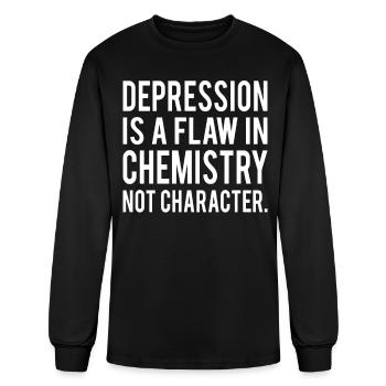 Depression Flaw Chemistry Not Character - Men's Long Sleeve T-Shirt - black - Front