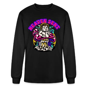 Heaven Sena Mushroom Cherub - Men's Long Sleeve T-Shirt - black - Front