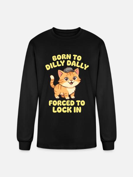 Kitty Lock-In - Men's Long Sleeve T-Shirt - black