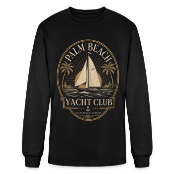 Palm Beach Yacht Club Emblem - Men's Long Sleeve T-Shirt - black - Front