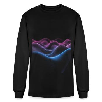Sound Waves - Men's Long Sleeve T-Shirt - black - Front