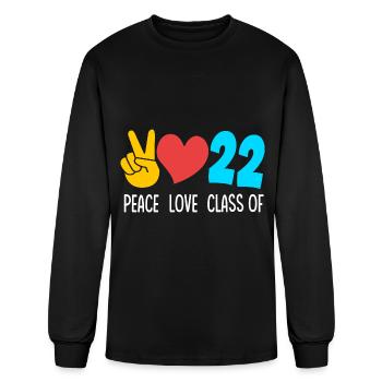 Senior High School Peace Love Class Of 2022 - Men's Long Sleeve T-Shirt - black - Front