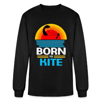 Kiteboard - Men's Long Sleeve T-Shirt - black - Front