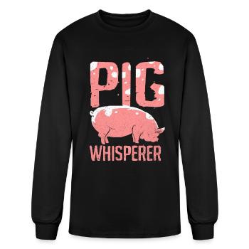 Pig - Men's Long Sleeve T-Shirt - black - Front