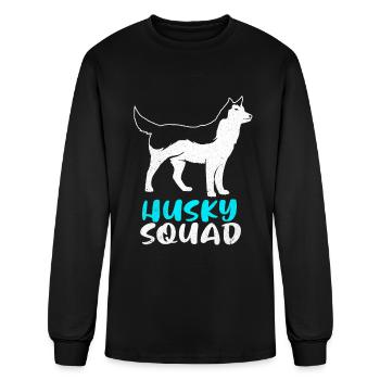 Husky - Men's Long Sleeve T-Shirt - black - Front