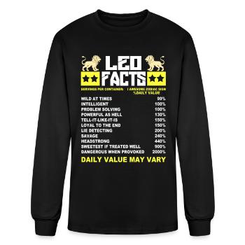 Leo Facts - Men's Long Sleeve T-Shirt - black - Front